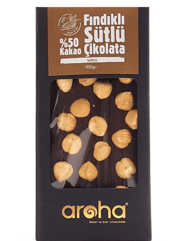 Aroha %50 Kakao Fındıklı Sütlü Çikolata 100 g