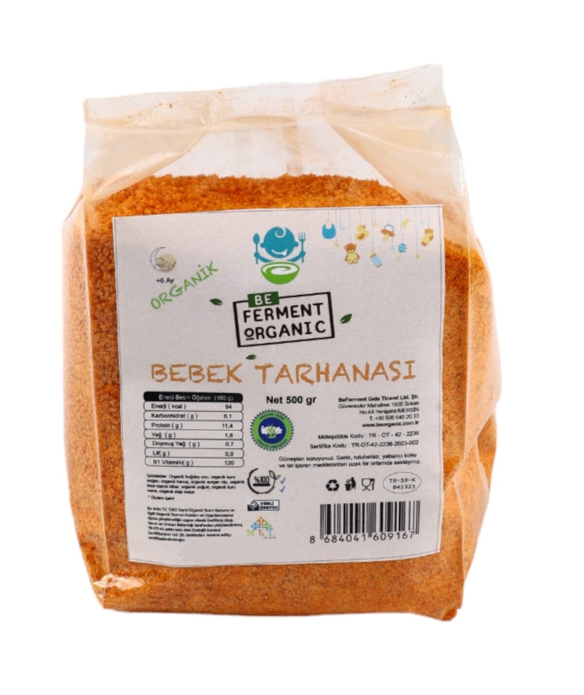 Beferment Organic Bebek Tarhanası 500 g x 4 Adet