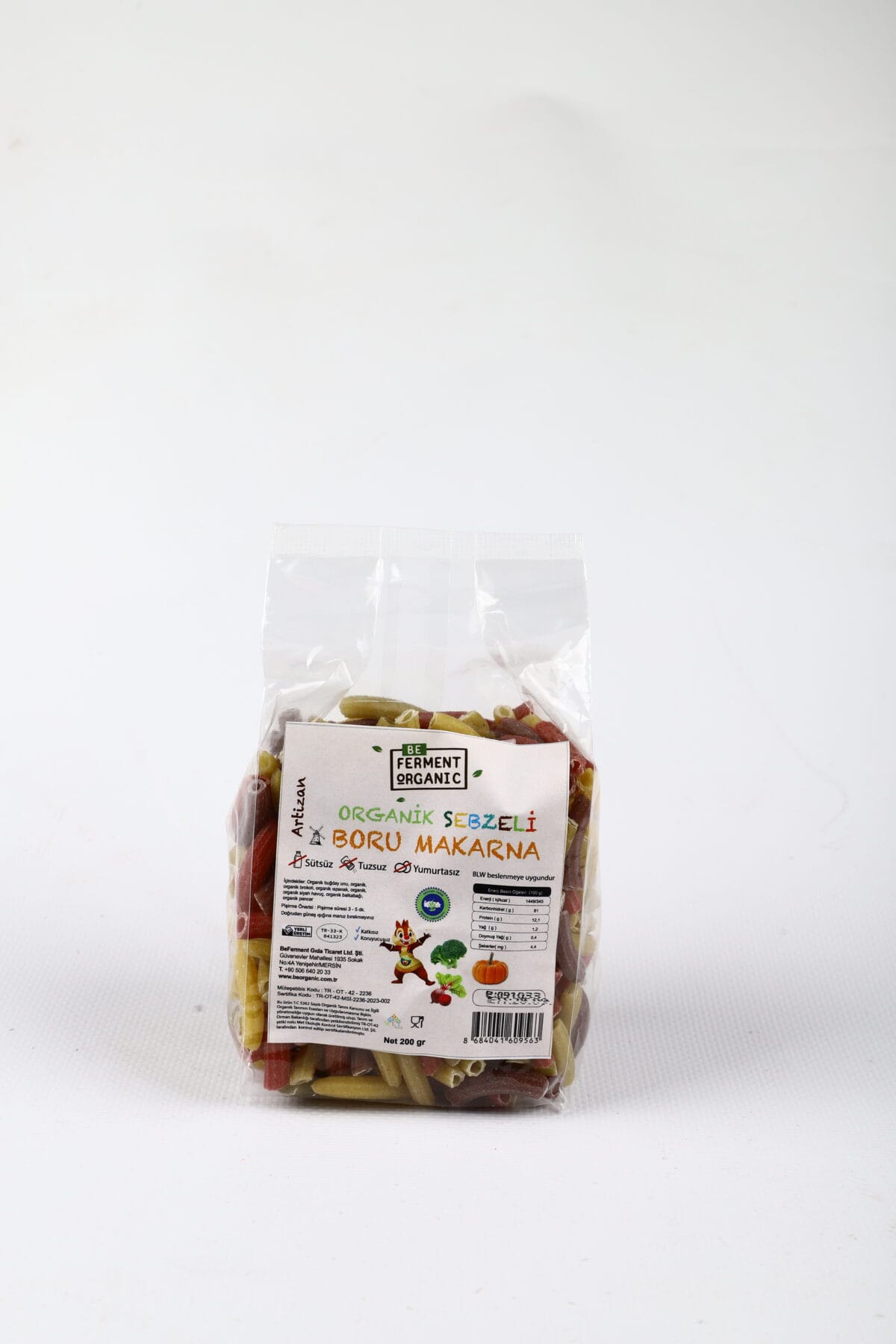Beferment Organic Boru Makarna 200 g x 4 Adet