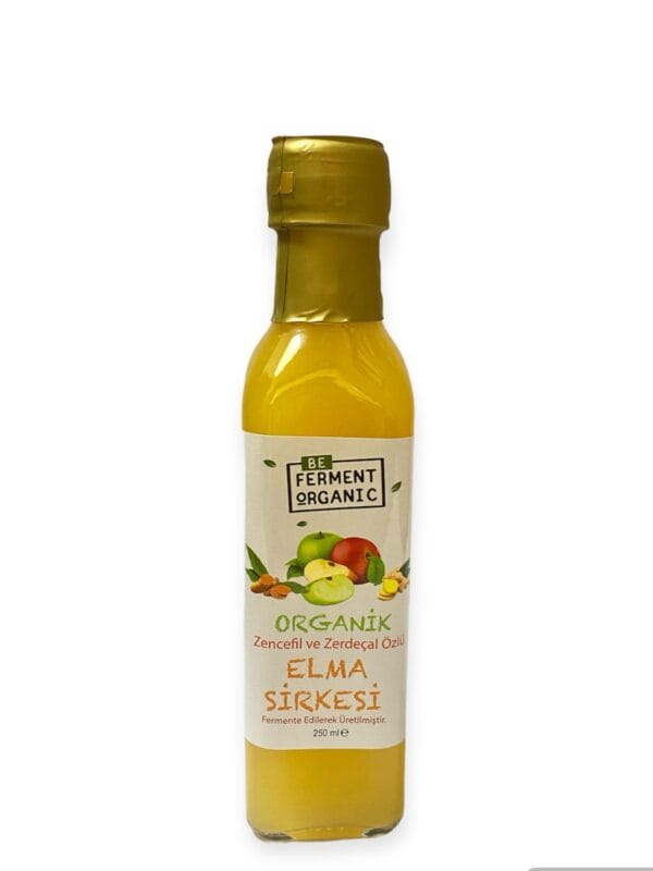 Beferment Organic Zerdeçallı Zencefil Özlü Elma Sirkesi 250 mL x 4 Adet