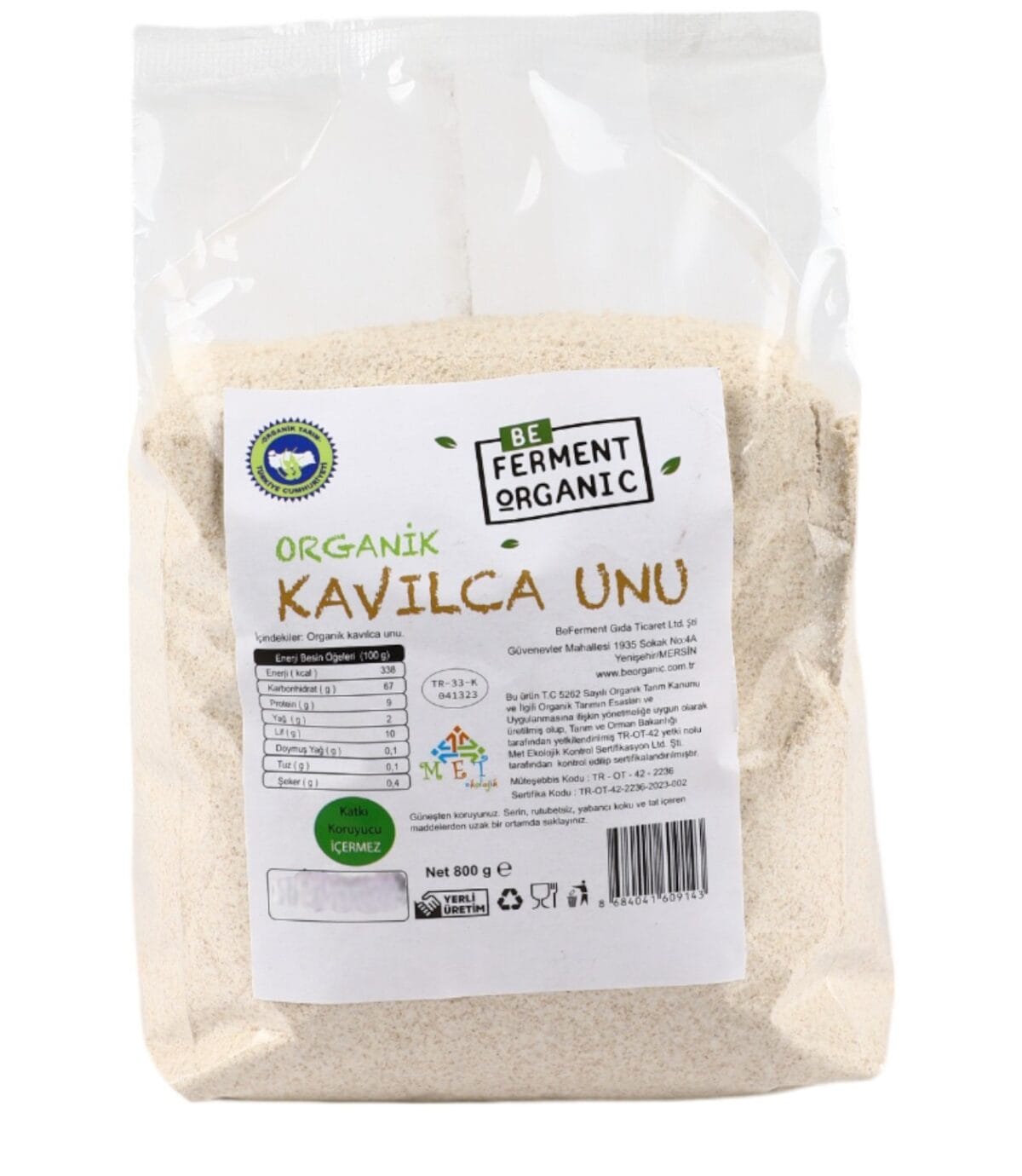 Beferment Organic Kavılca Unu 800 g x 4 Adet