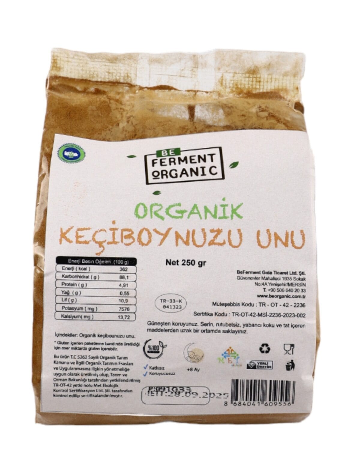Beferment Organic Keçiboynuzlu Muhallebi 180 g x 4 Adet - Görsel 2