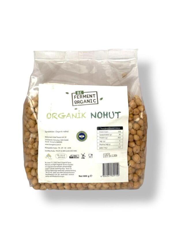 Beferment Organic Nohut 800 g x 4 Adet