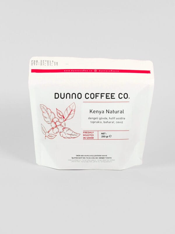 Dunno Kenya Natural Çekirdek Kahve 250 g