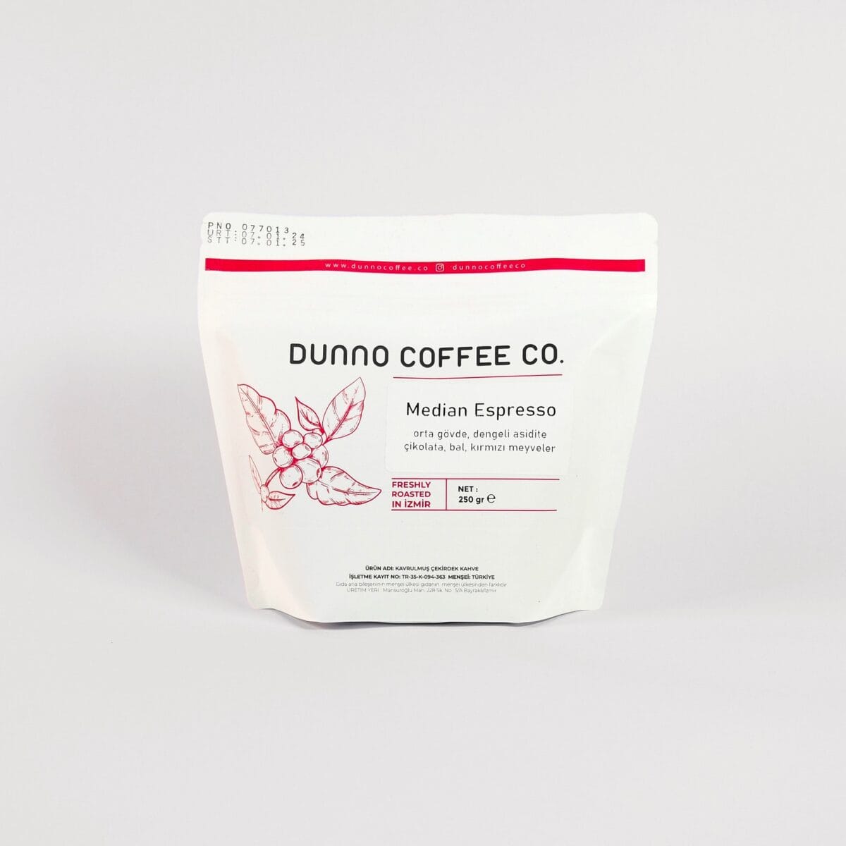 Dunno Median Espresso Blend Çekirdek Kahve 250 g