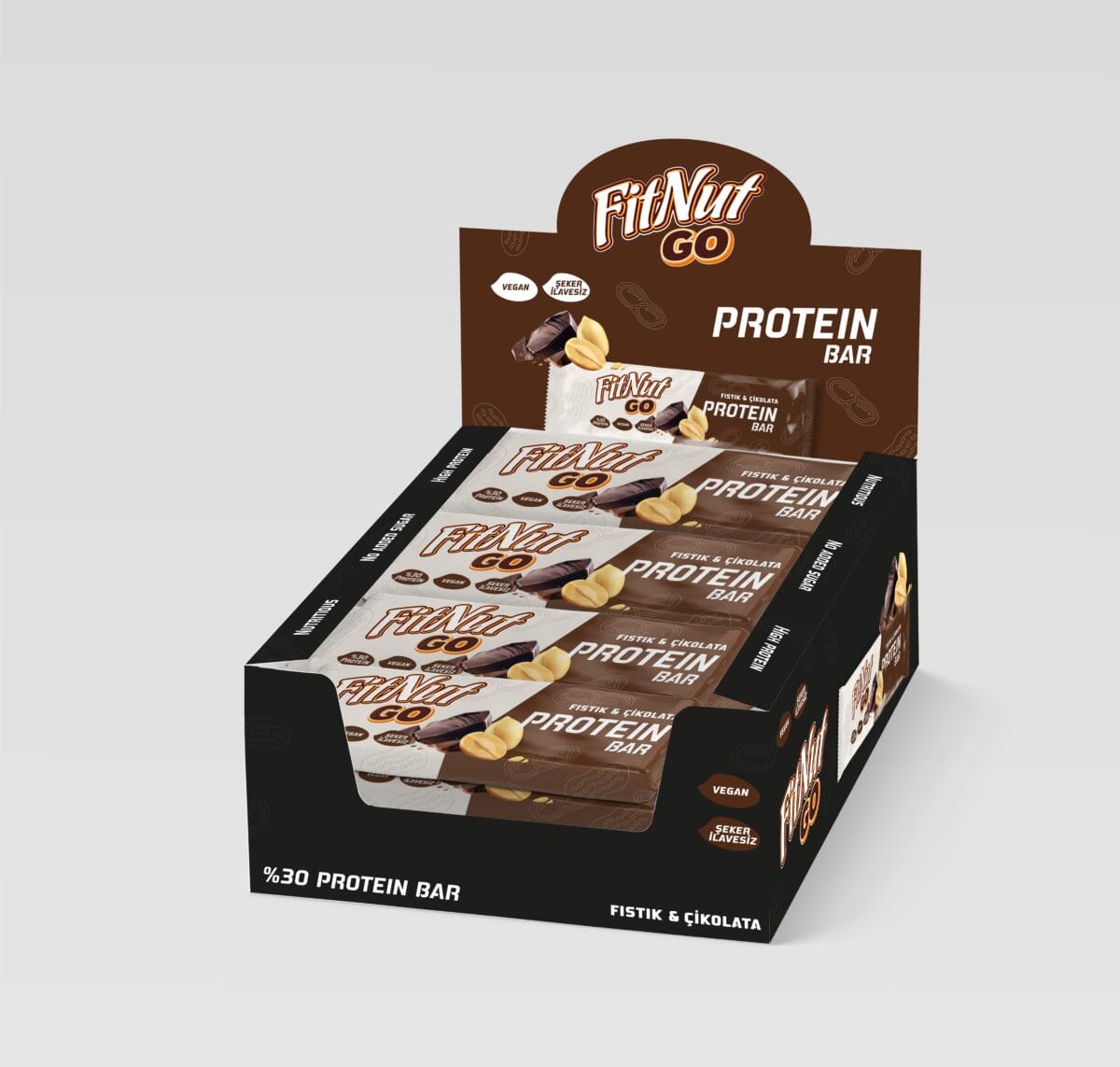 FitNut Go Kakaolu %30 Protein Bar 40g x 24