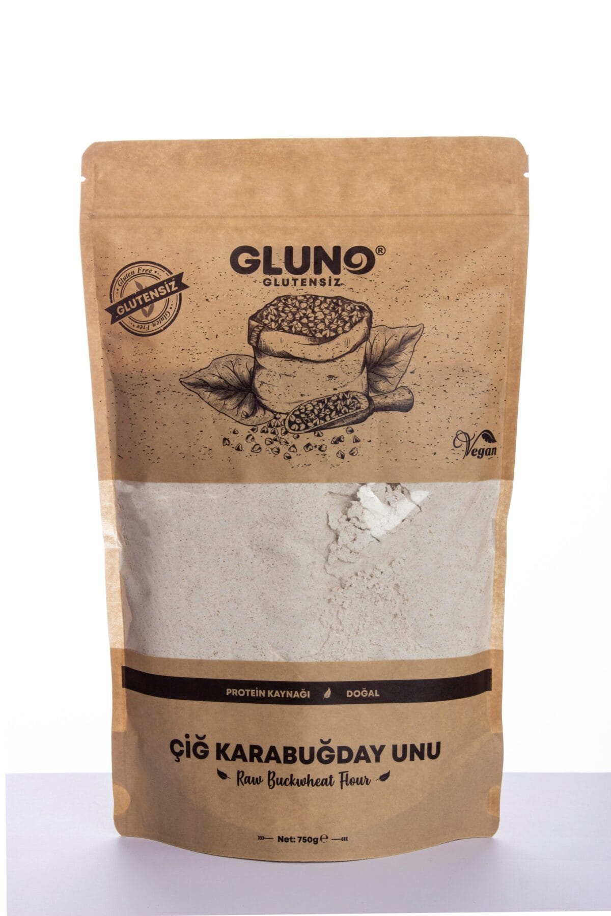 Gluno Glutensiz Çiğ Karabuğday (Greçka) Unu 750 g