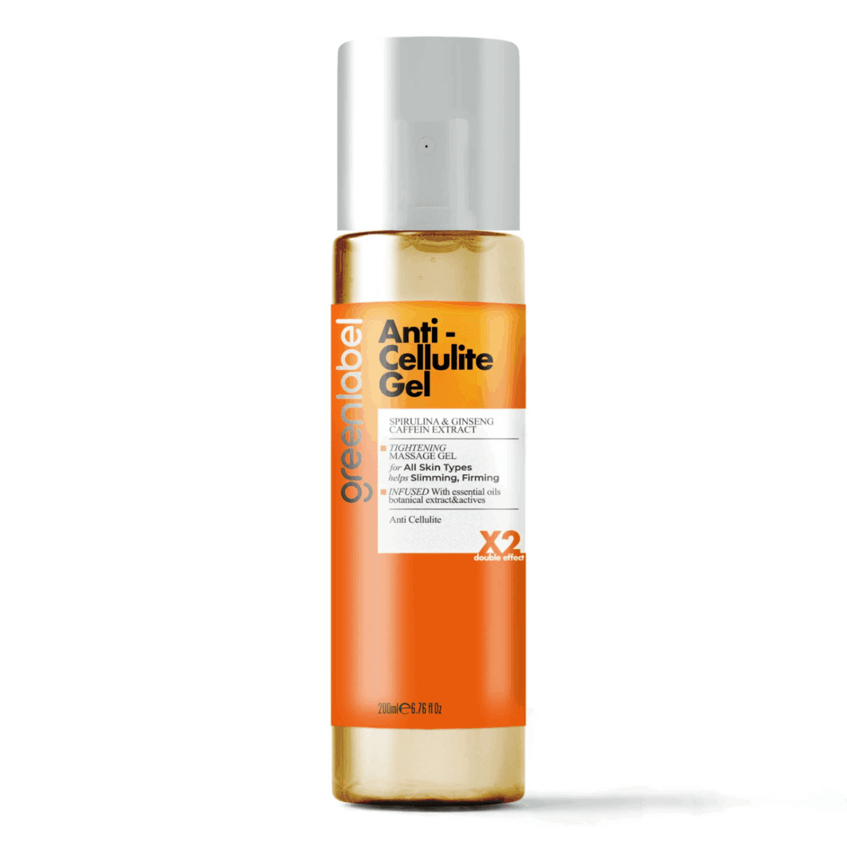Greenlabel Anti-Cellulite Gel Spirulina ve Kafein Ekstraktlı Sıkılaştırıcı ve İnceltici Vücut Jeli 200 mL x 12 Adet