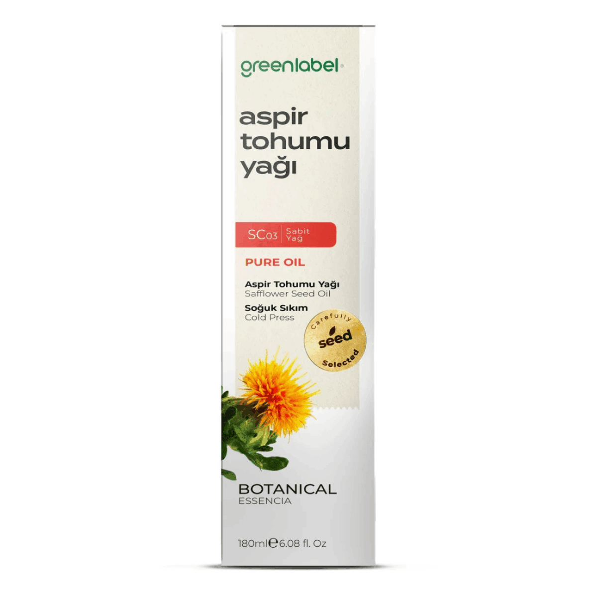 Greenlabel Aspir Tohumu Yağı 180 mL x 12 Adet