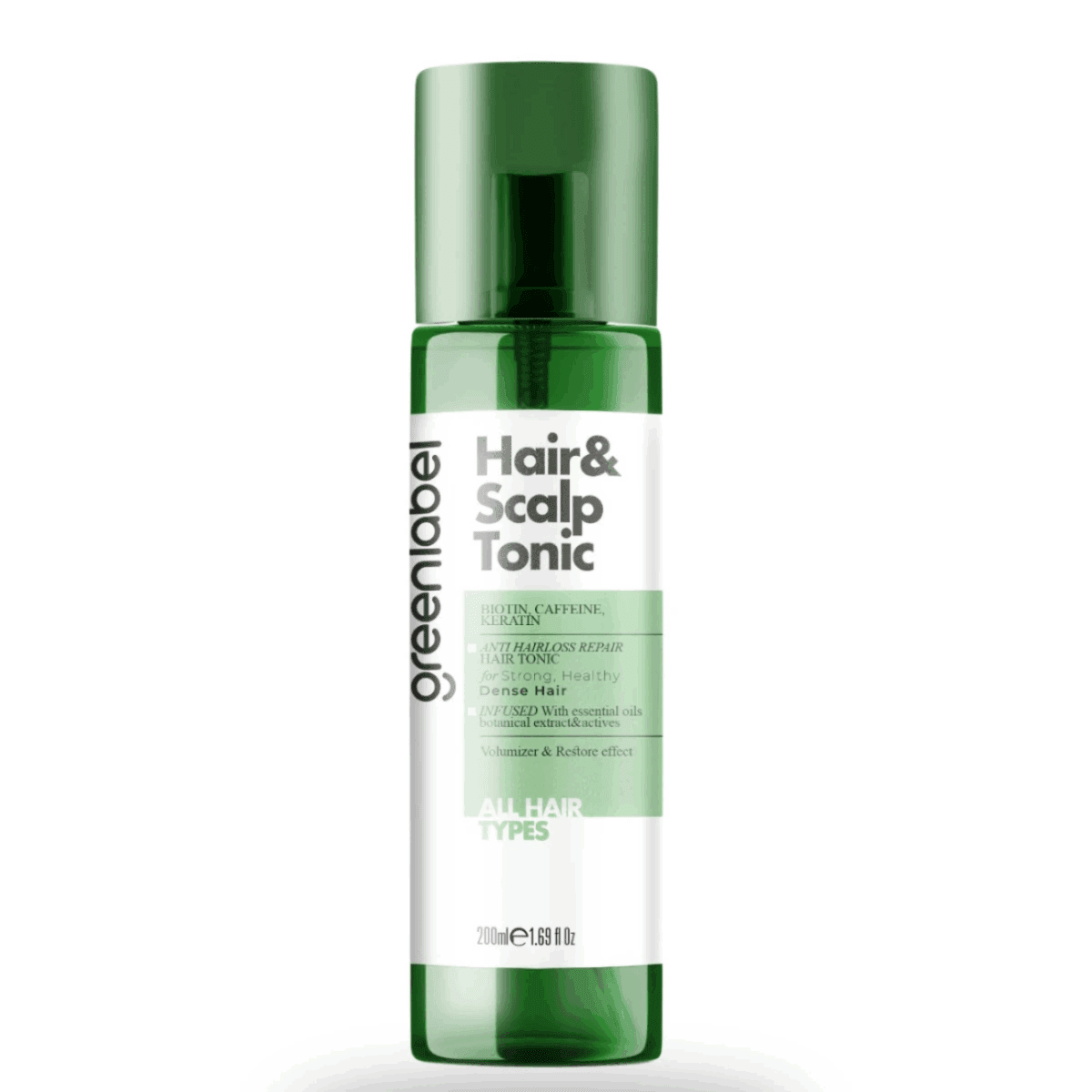 Greenlabel Biberiye Sulu Biotin, Caffeine ve Keratin İçeren Saç ve Saç Derisi Güçlendirici ve Dökülme Karşıtı Hair & Scalp Tonic 200 mL x 12 Adet