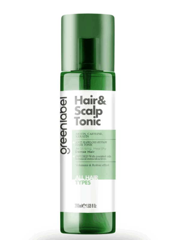 Greenlabel Biberiye Sulu Biotin, Caffeine ve Keratin İçeren Saç ve Saç Derisi Güçlendirici ve Dökülme Karşıtı Hair & Scalp Tonic 200 mL x 12 Adet