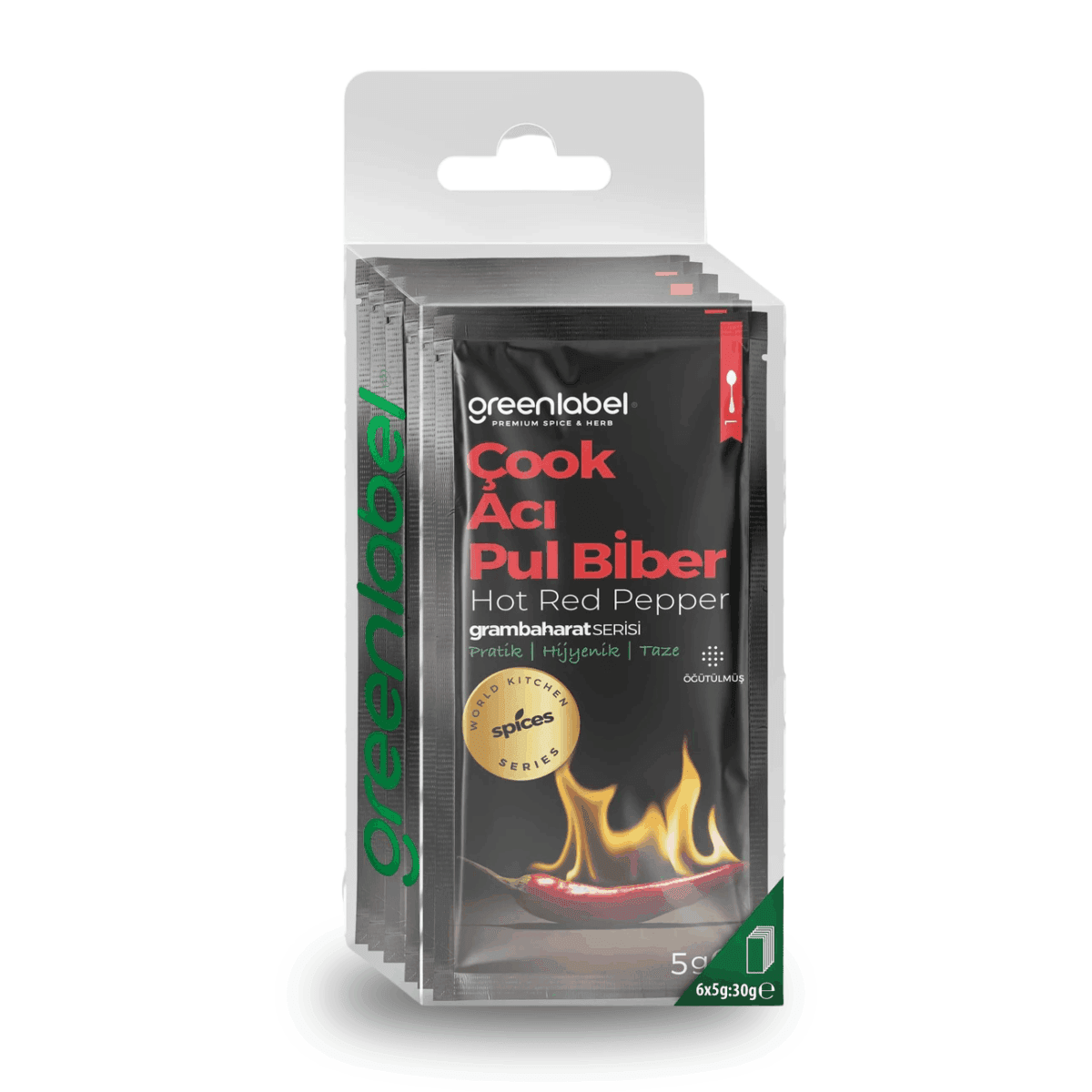 Greenlabel Gram Baharat Çok Acı Biber 5 g 6'lı Paket x 12 Adet