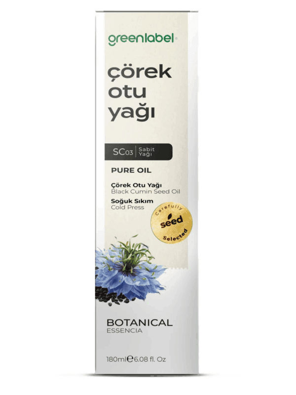 Greenlabel Çörekotu Yağı Yerli Tohum 180 mL x 12 Adet