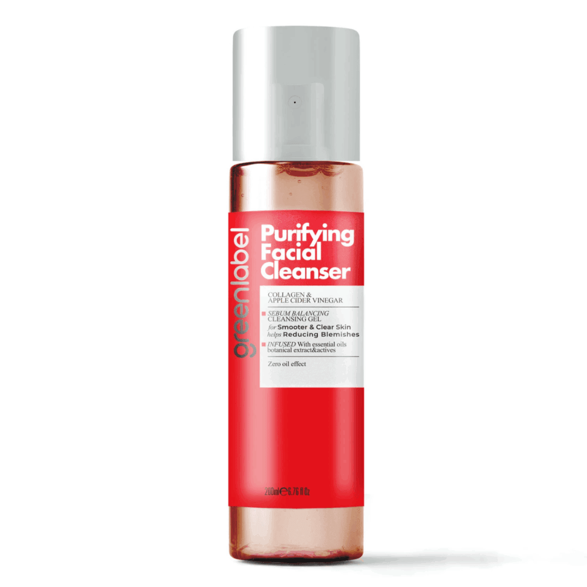 Greenlabel Purifying Facial Cleanser - Elma Sirkesi & Kolajen Özlü Arındırıcı Yüz Temizleme Jeli 200 mL x 12 Adet