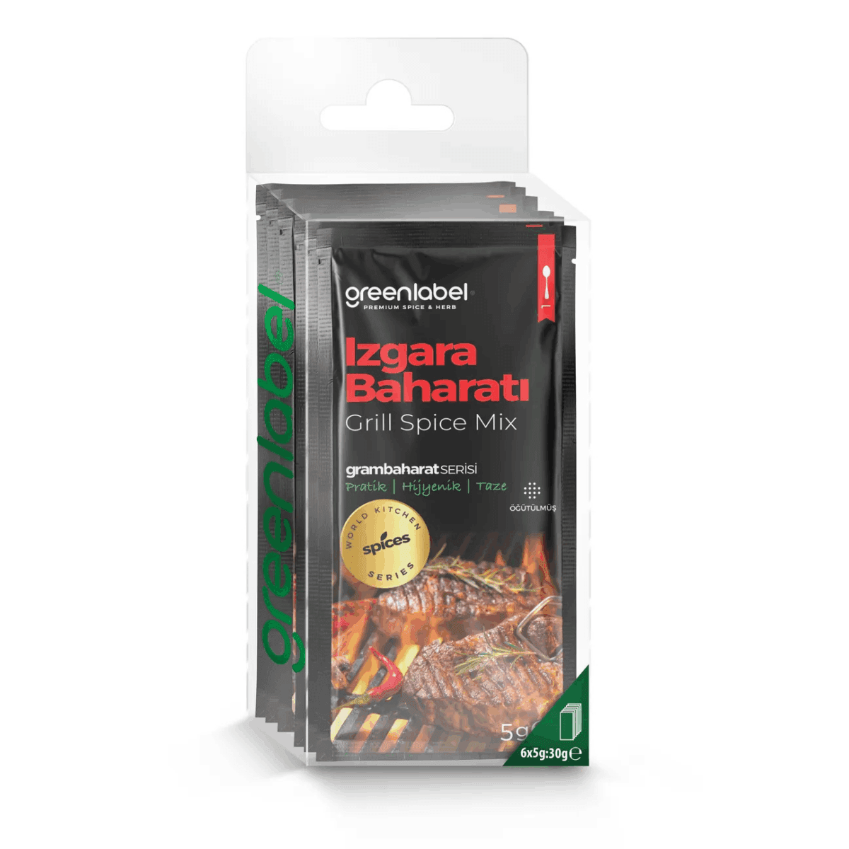Greenlabel Gram Baharat Et - Izgara Baharatı 5 g 6'lı Paket x 12 Adet