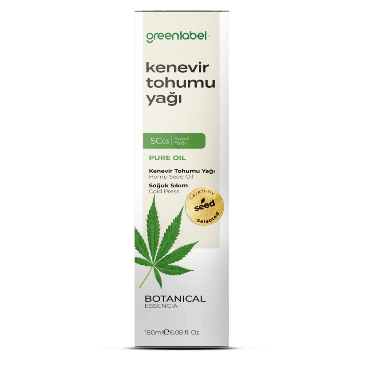 Greenlabel Kenevir Tohumu Yağı 180 mL x 12 Adet