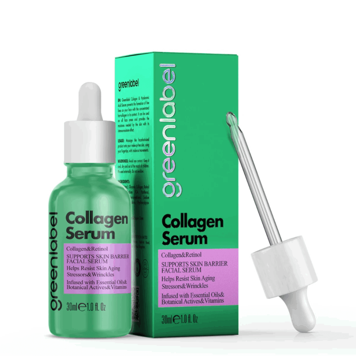 Greenlabel Kırışıklık Karşıtı Anti-Aging Kolajen Retinol Cilt Serumu 30 mL x 12 Adet