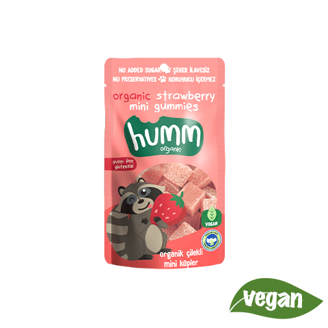 Humm Organic Glutensiz Vegan Çilekli Mini Küp 30 g