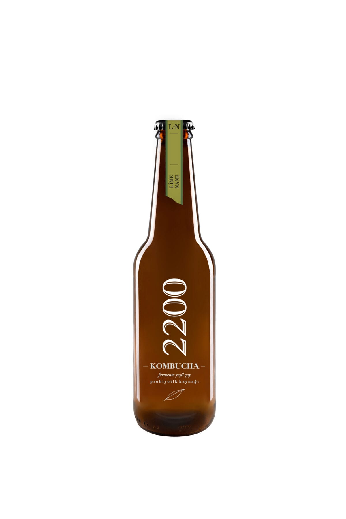 Kombucha 2200 Lime Naneli Fermente Yeşil Çay 330 mL