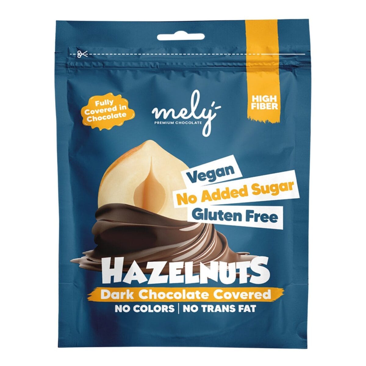 Mely Şeker İlavesiz Çikolata Kaplı Fındık 50 g x 12 Adet