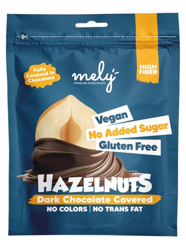 Mely Şeker İlavesiz Çikolata Kaplı Fındık 50 g x 12 Adet