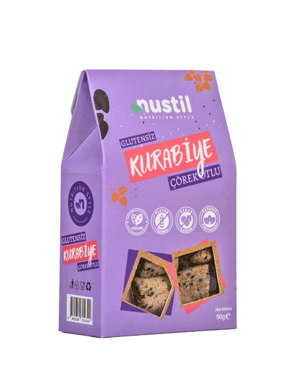 Nustil Glutensiz Çörek Otlu Kurabiye 50g x8