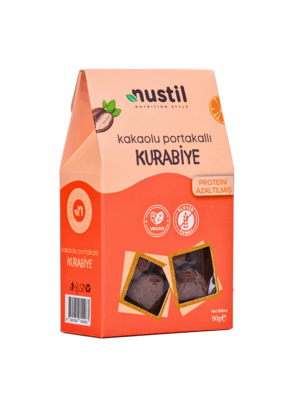 Nustil Glutensiz Kakao Portakallı Kurabiye 50g x8