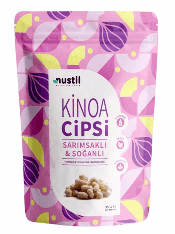 Nustil Glutensiz Kinoa Cipsi Sarımsak Soğanlı 35 g x 12 Adet