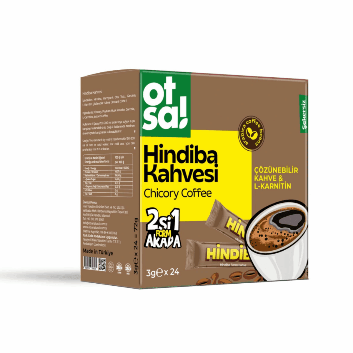Otsa Hindiba Form Kahve 24'lü x 12 Adet