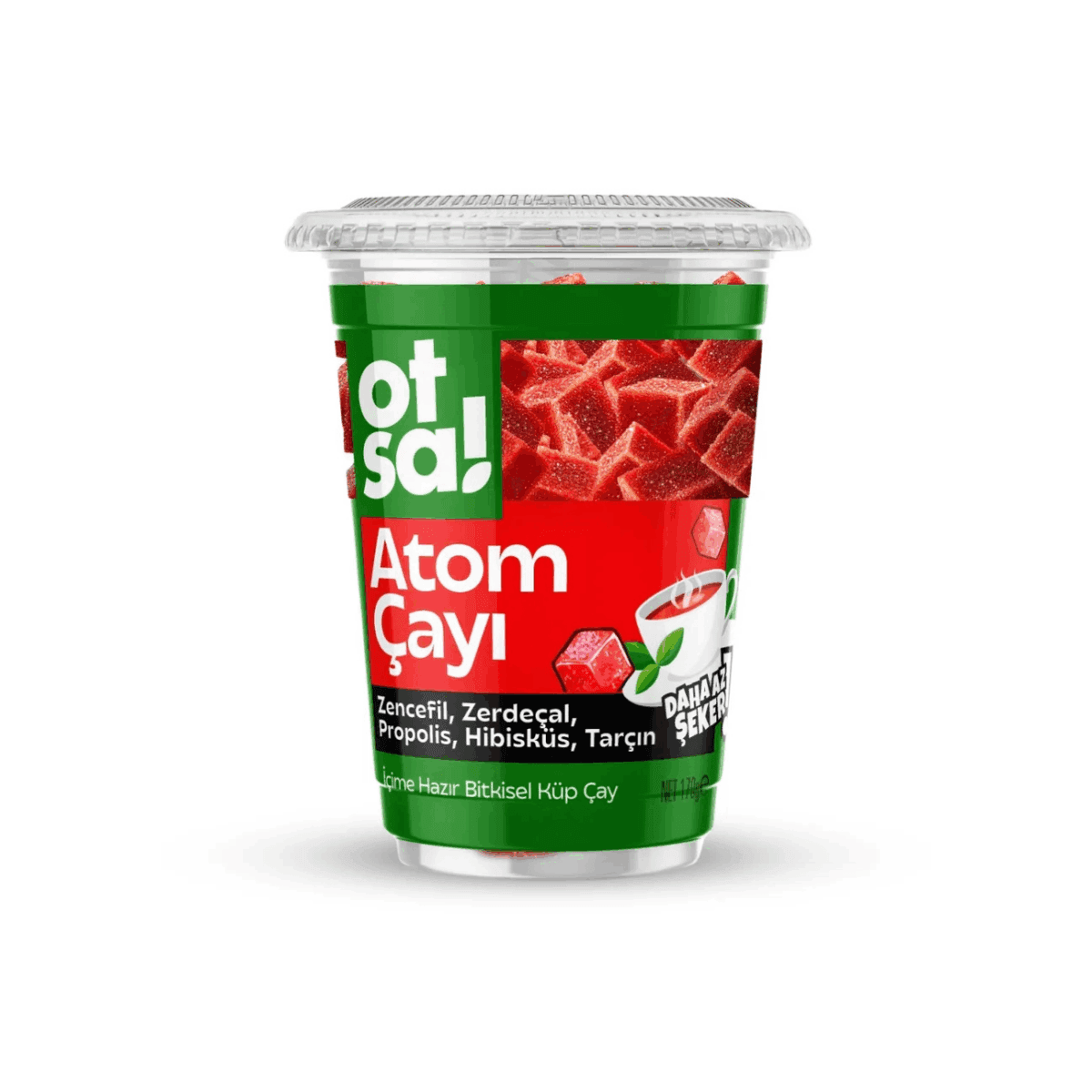 Otsa Küp Atom Çayı Şekeri Azaltılmış 170 g x 12 Adet