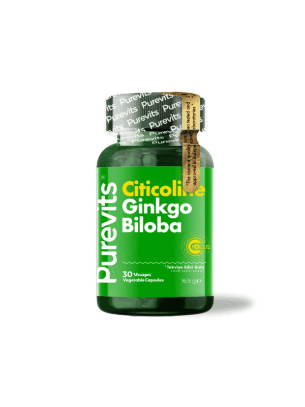 Purevits Ginkgo Citicoline Focus 30 Kapsül x6