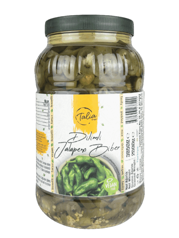 Talia Dilimli Jalapeno Biber Turşu 3,2 kg x 6 Adet