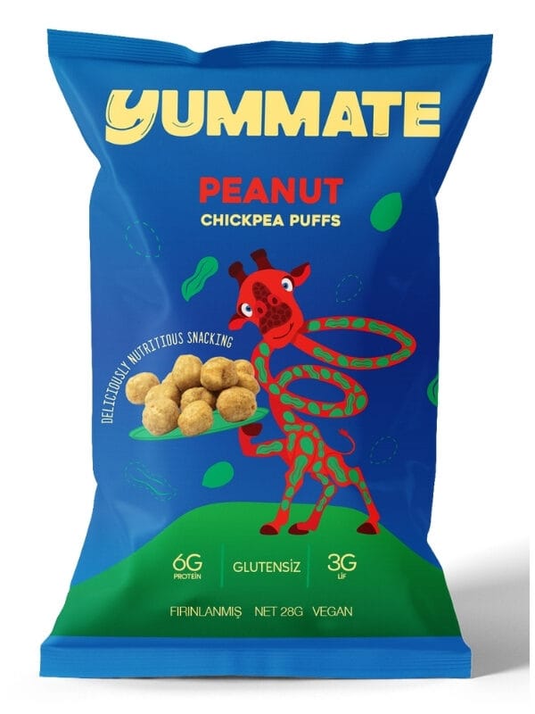 Yummate Yer Fıstığı Aromalı Nohut Cipsi 28 g x 18