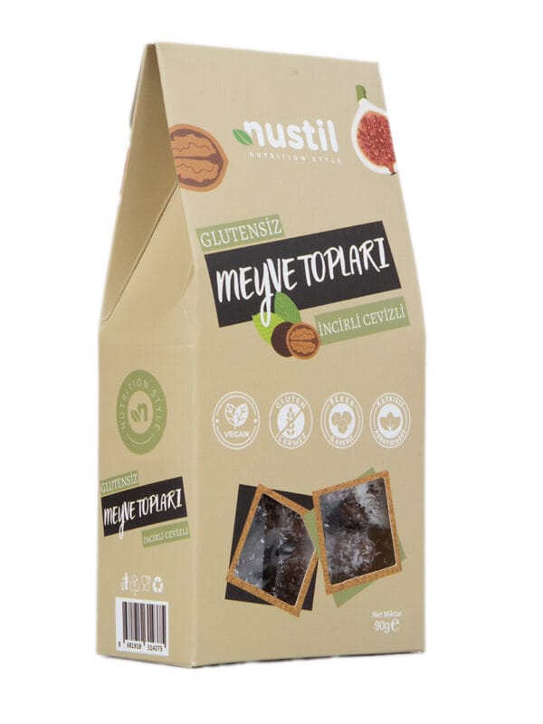 Nustil Glutensiz İncirli Cevizli Meyveli Topları 90 g x 8 Adet