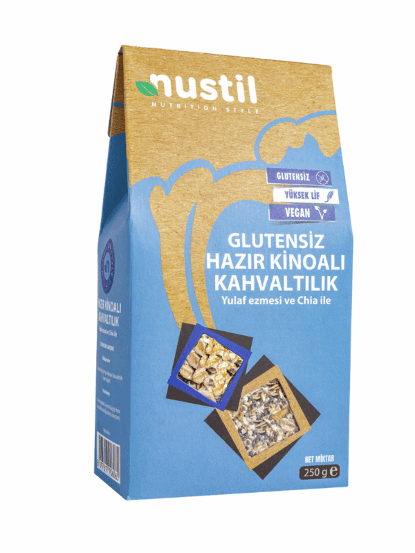 Nustil Glutensiz Hazır Kahvaltılık Kinoa (Teff Gevreği ve Chia ile) 250 g x 6 Adet