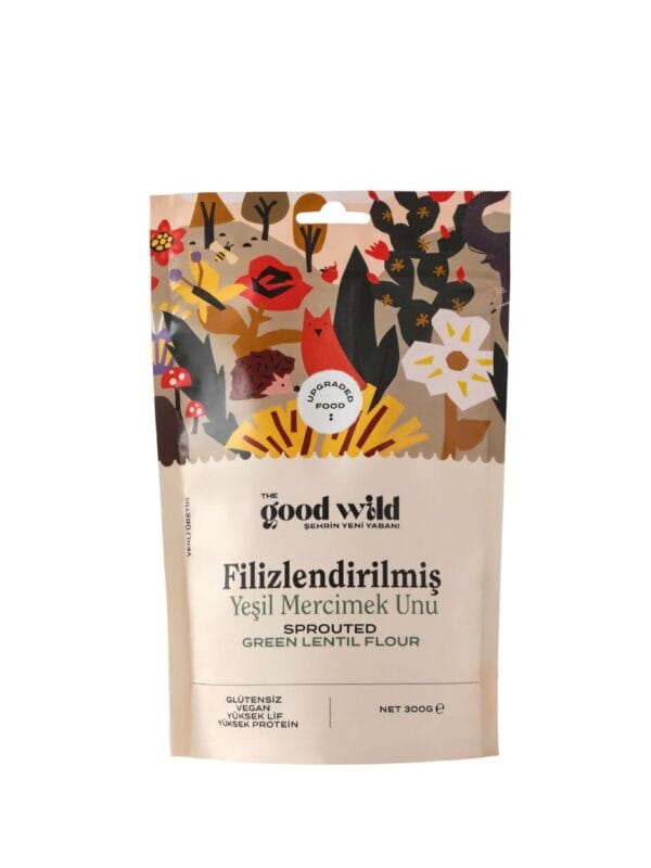 The Good Wild Filizlendirilmiş Yeşil Mercimek Unu 300 g