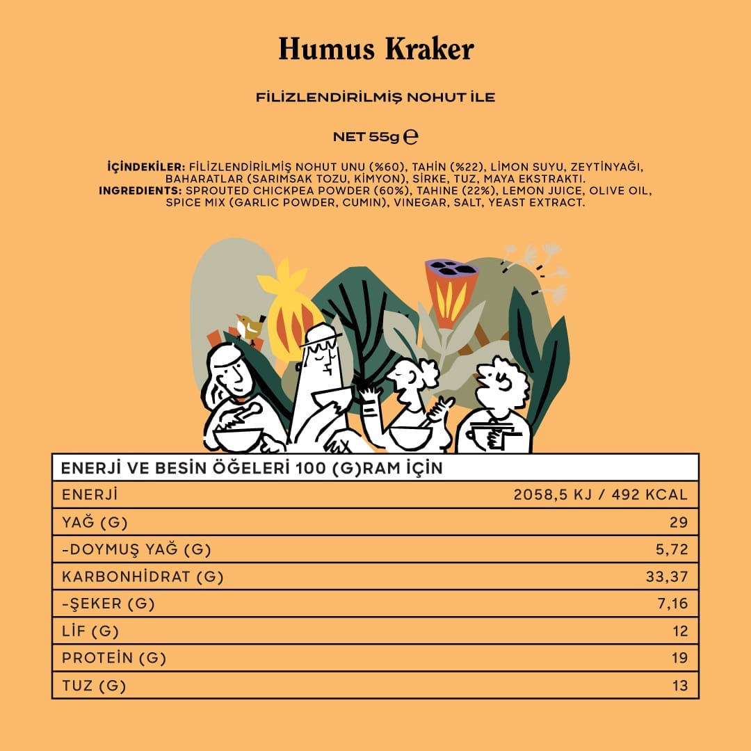 The Good Wild Humus Kraker 55 g - Görsel 2
