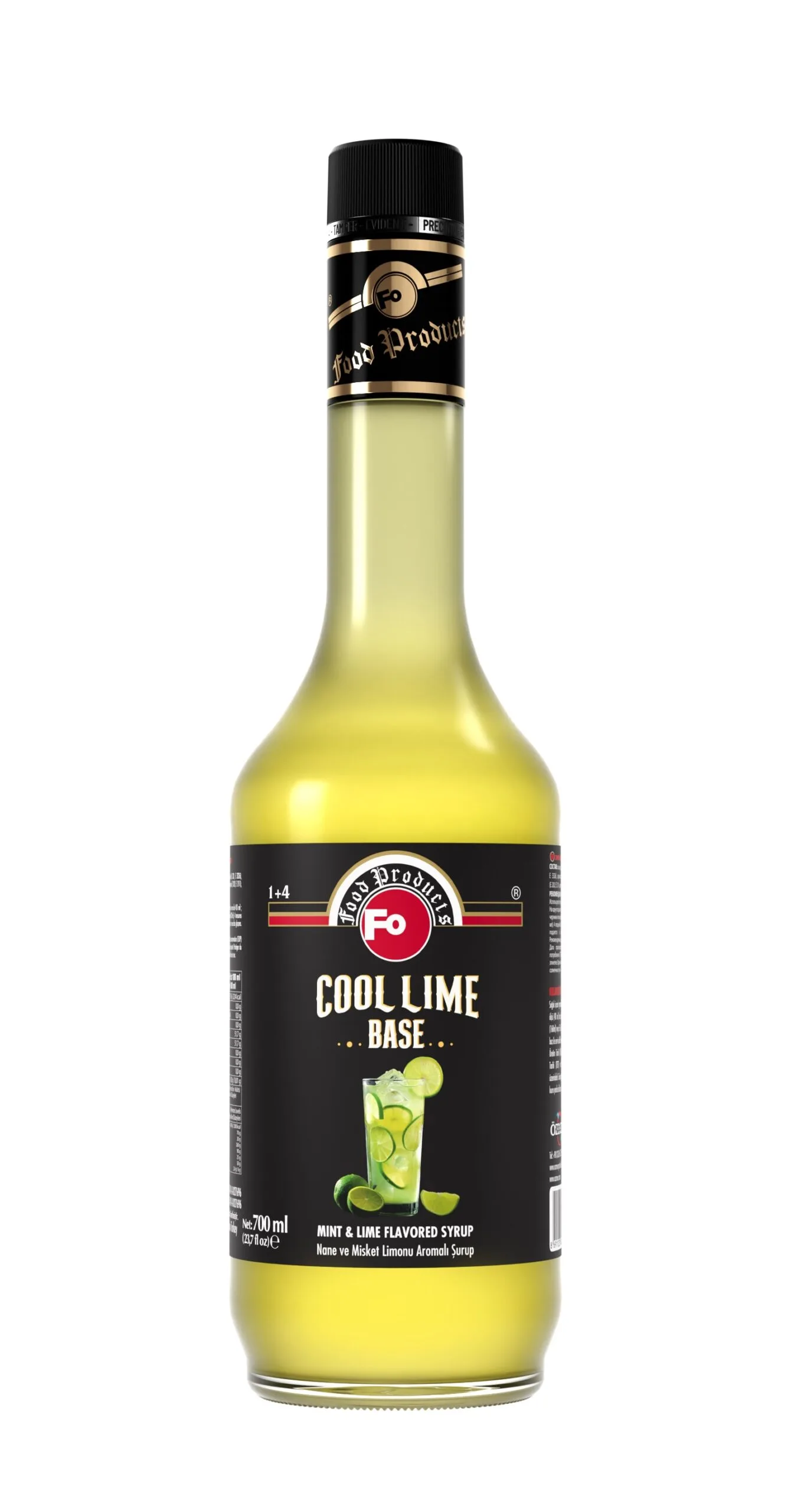 Fo Nane Ve Misket Limonu Aromalı Şurup - Cool Lime Base 700 mL