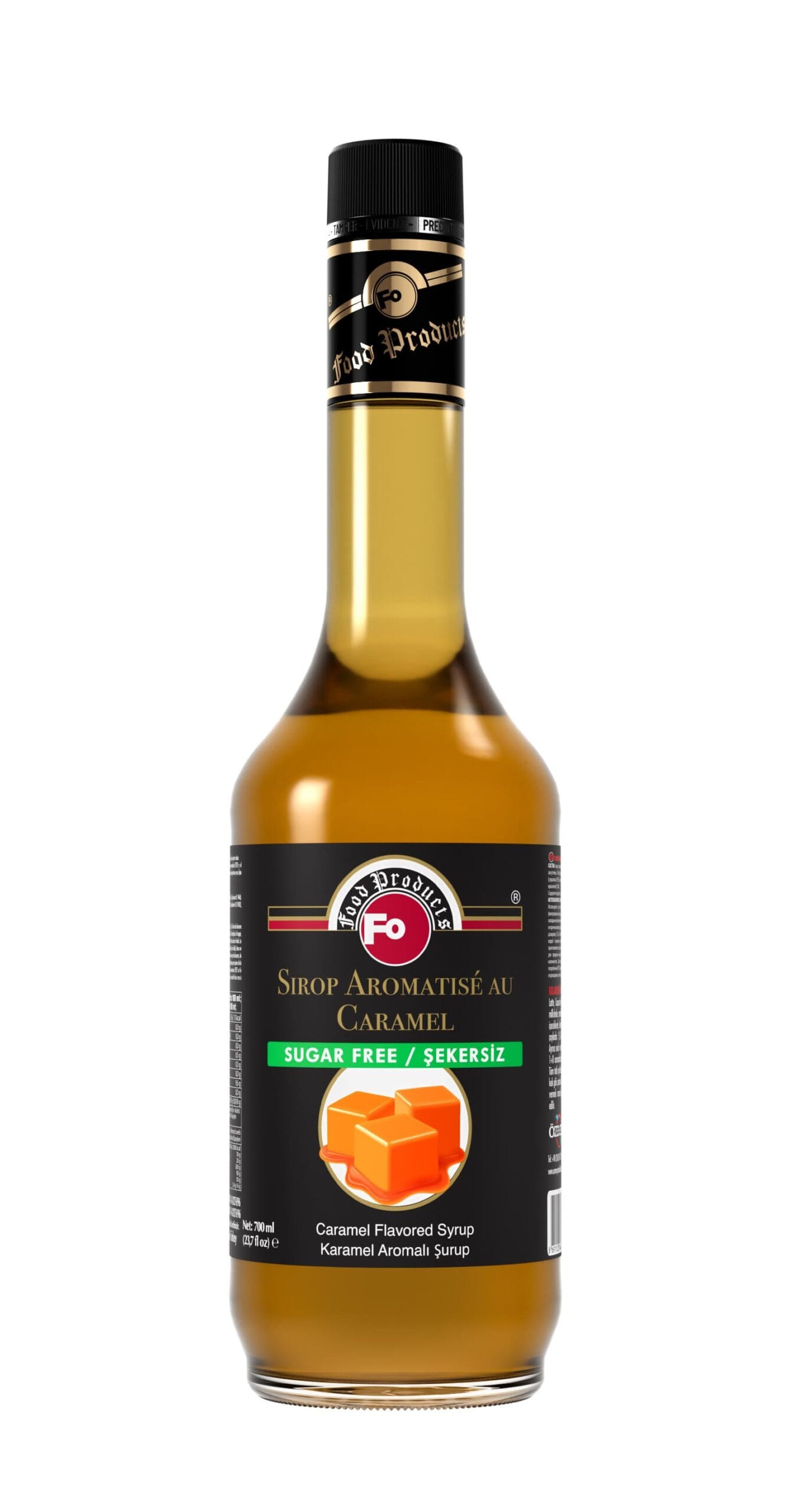 Fo Şekersiz Karamel Aromalı Şurup 700 mL