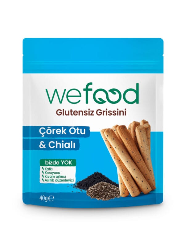 Wefood Glutensiz Grissini Çörek Otu Chialı 40 g