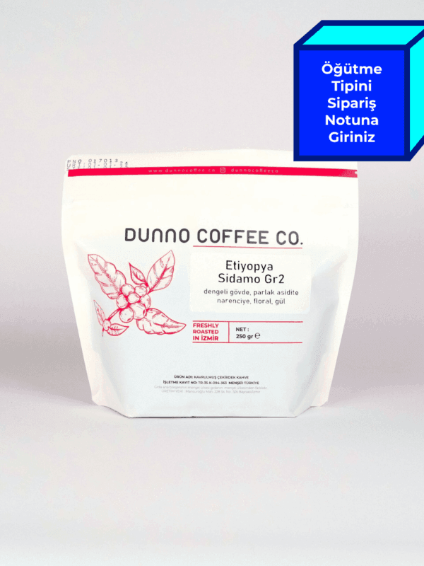Dunno Etiyopya Sidamo G2 Çekirdek Kahve 250 g
