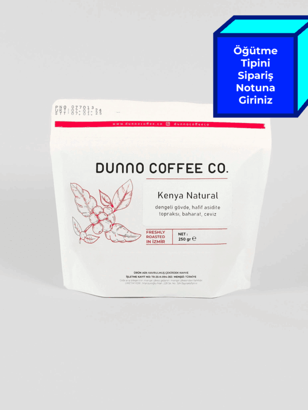 Dunno Kenya Natural Çekirdek Kahve 250 g