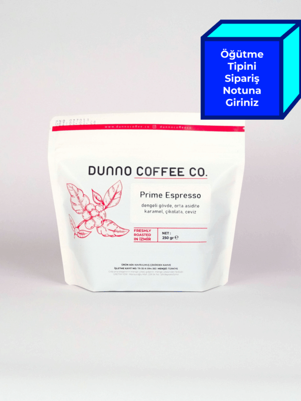 Dunno Prime Espresso Blend Çekirdek Kahve 250 g