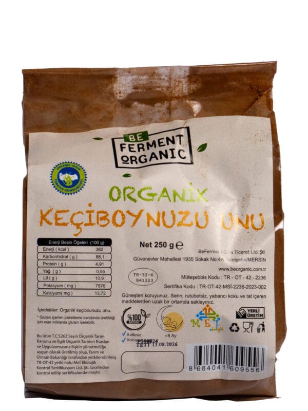 Beferment Organic Keçiboynuzu unu 250 g Jelatin x 4 Adet