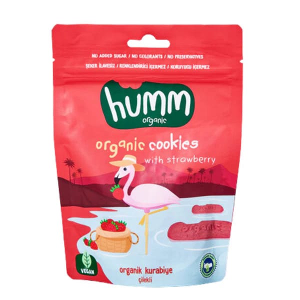 Humm Organik Çilekli Vegan Kurabiye 55 g