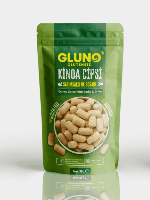 Gluno Glutensiz Sarımsaklı Soğanlı Kinoa Cipsi 35 g