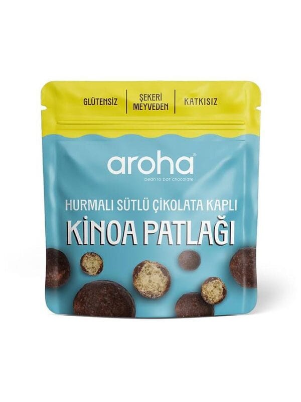 Aroha Sütlü Çikolata Kaplı Kinoa Patlağı 90 g