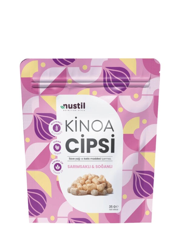 Nustil Glutensiz Kinoa Cipsi Sarımsak Soğanlı 35 g x 12 Adet