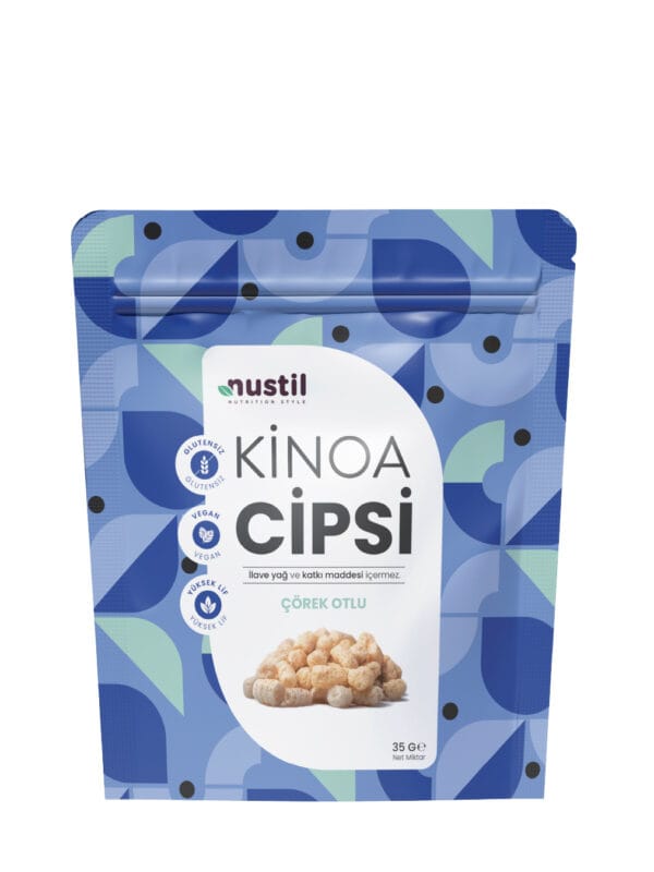 Nustil Glutensiz Kinoa Cipsi Çörekotlu 35 g x 12 Adet