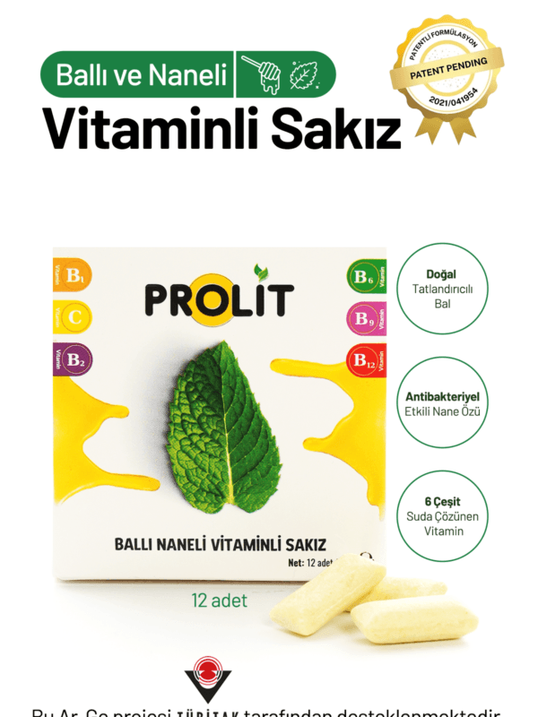 Prolit Ballı Naneli Vitaminli Sakız 15,3 g